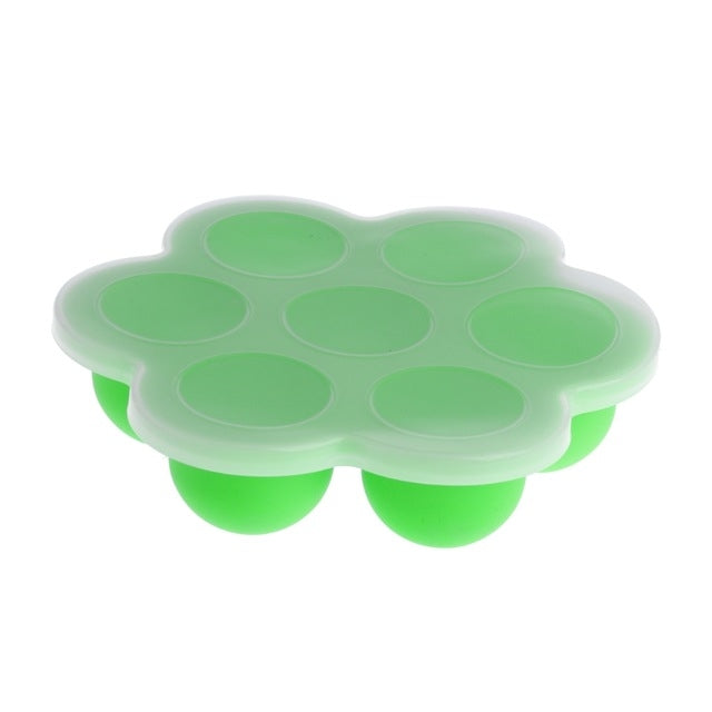 2 PCS 7 Grid Baby Food Container Infant Fruit Breast Milk Storage Box Freezer Tray Crisper