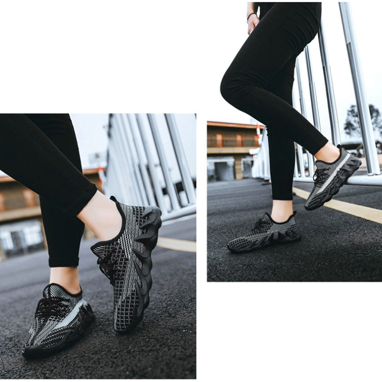 ZM-80 Women Breathable Casual Shoes Women Flying Weave Sports Shoes, Size: 36(Black)
