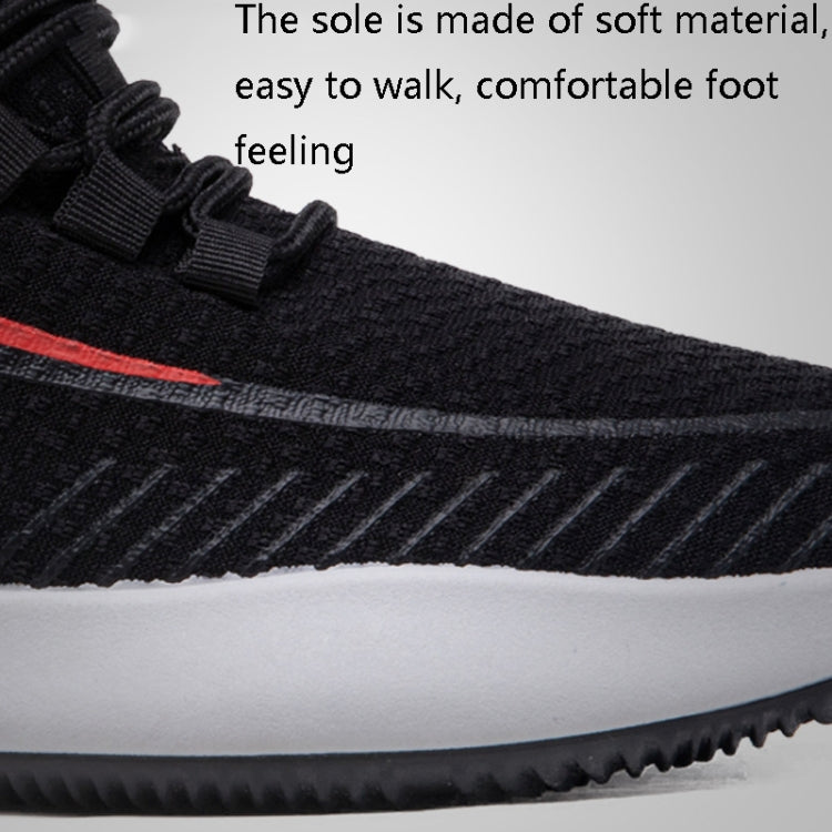 JZ-1 Breathable Men Shoes Flying Weaving Soft Sole Sports Shoes, Size: 43