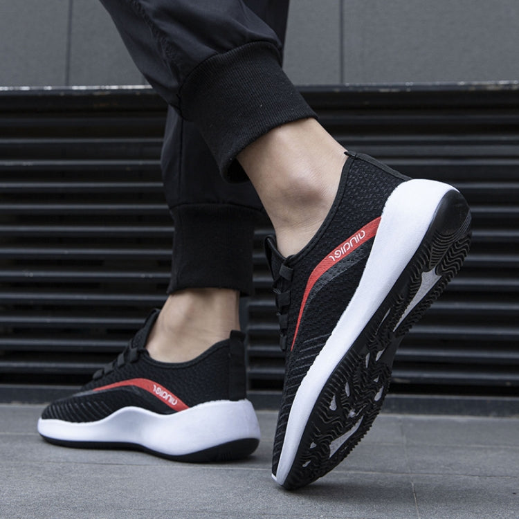 JZ-1 Breathable Men Shoes Flying Weaving Soft Sole Sports Shoes, Size: 43