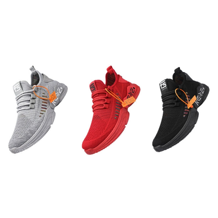 Male Sports Shoes Breathable Flying Weave Mesh Casual Shoes, Size: 39