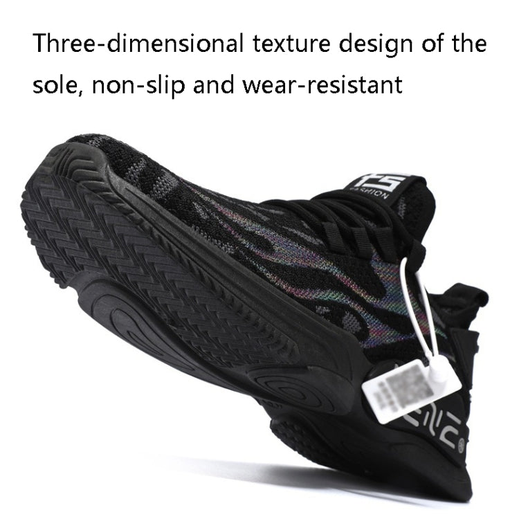 Male Sports Shoes Breathable Flying Weave Mesh Casual Shoes, Size: 39