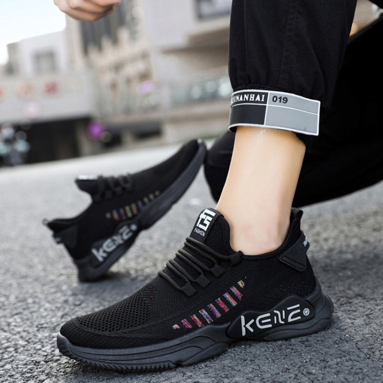 Male Sports Shoes Breathable Flying Weave Mesh Casual Shoes, Size: 40