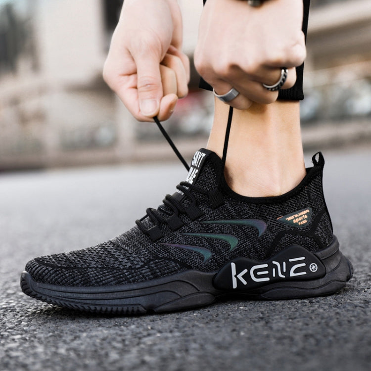 Male Sports Shoes Breathable Flying Weave Mesh Casual Shoes, Size: 41