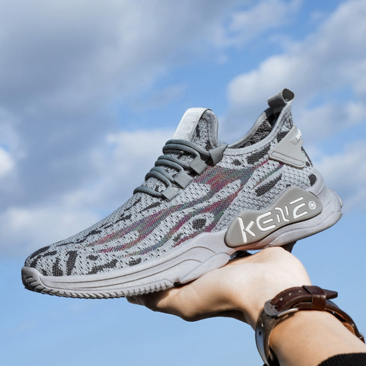Male Sports Shoes Breathable Flying Weave Mesh Casual Shoes, Size: 43