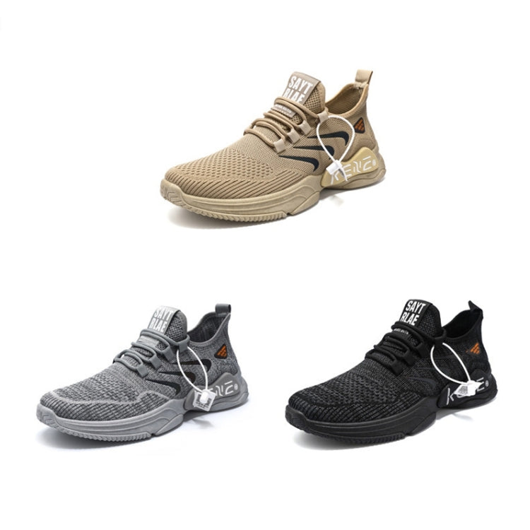 Male Sports Shoes Breathable Flying Weave Mesh Casual Shoes, Size: 45