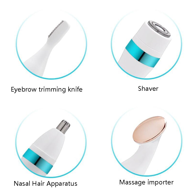 4 In 1 Electric Shaver Home Eyebrow Knife Massage Import Cleansing Instrument