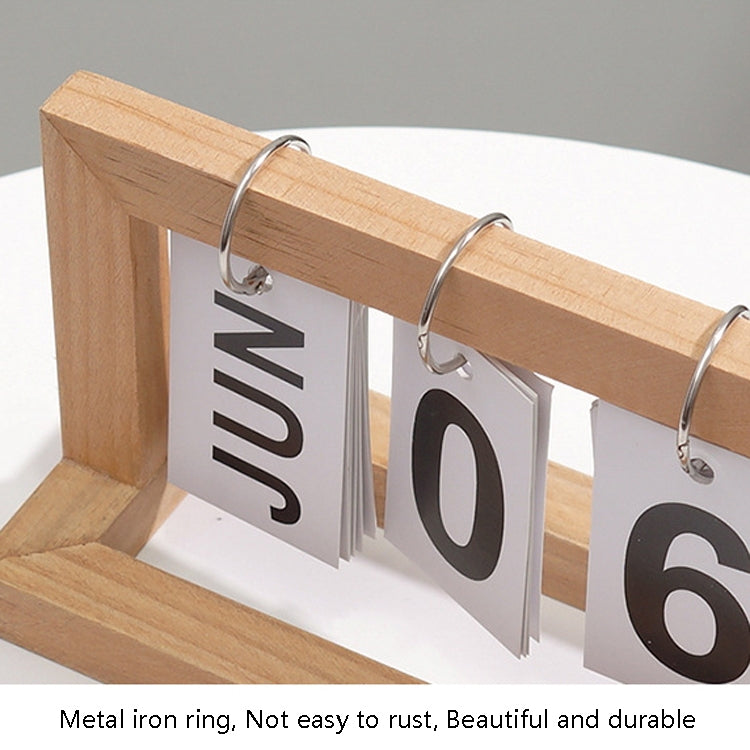 Wooden Flipping Calendar Simple Home Desktop Small Ornaments Study Desk Calendar