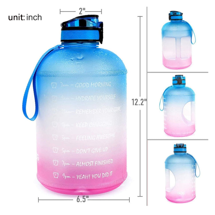 TT-T585 1 Gallon / 3.78L Sports Kettle Large Capacity Gradient Color Plastic Space Bottle, Colour: Transparent