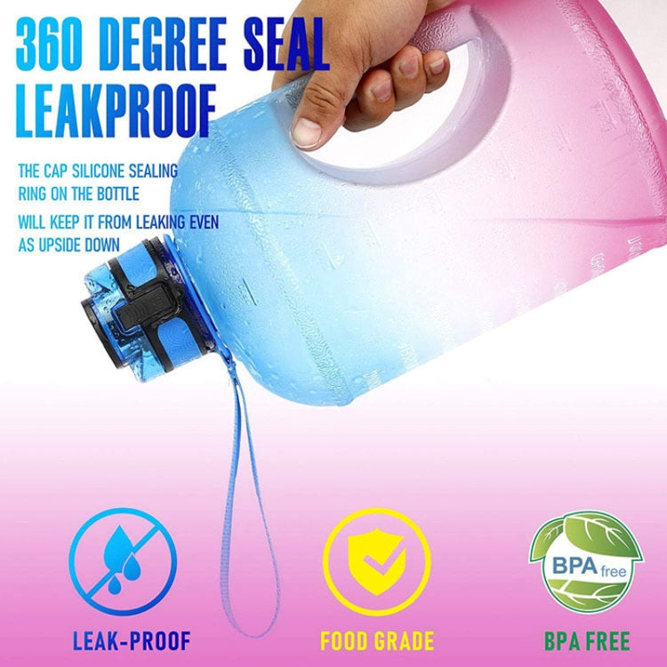 TT-T585 1 Gallon / 3.78L Sports Kettle Large Capacity Gradient Color Plastic Space Bottle, Colour: Transparent