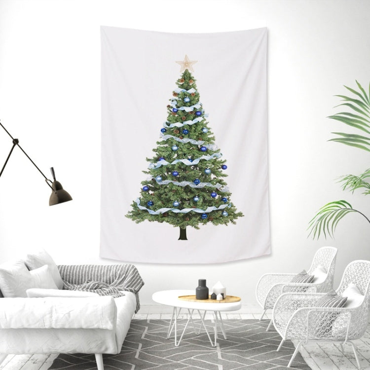 Rectangular Christmas Tree Peach Skin Tapestry Mural Christmas Decoration Tapestry, Size: 100x150cm