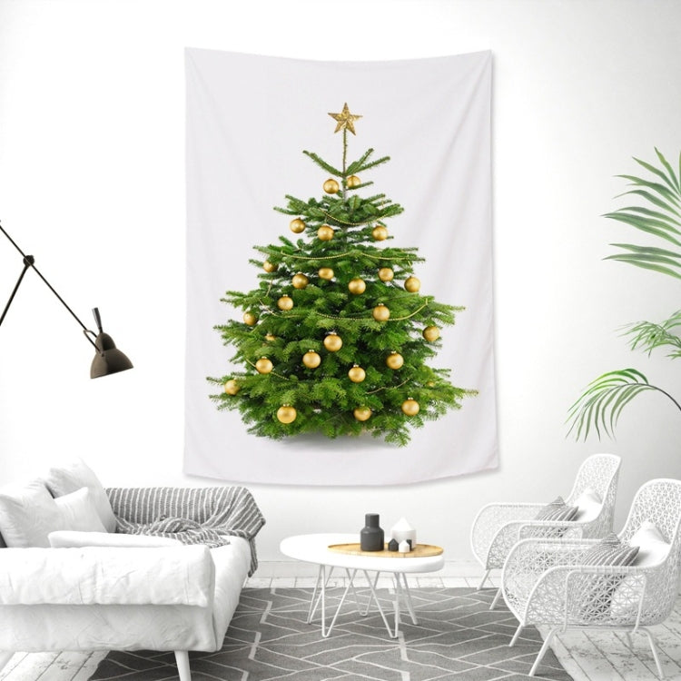 Rectangular Christmas Tree Peach Skin Tapestry Mural Christmas Decoration Tapestry, Size: 100x150cm