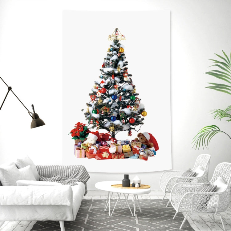 Rectangular Christmas Tree Peach Skin Tapestry Mural Christmas Decoration Tapestry, Size: 145x215cm