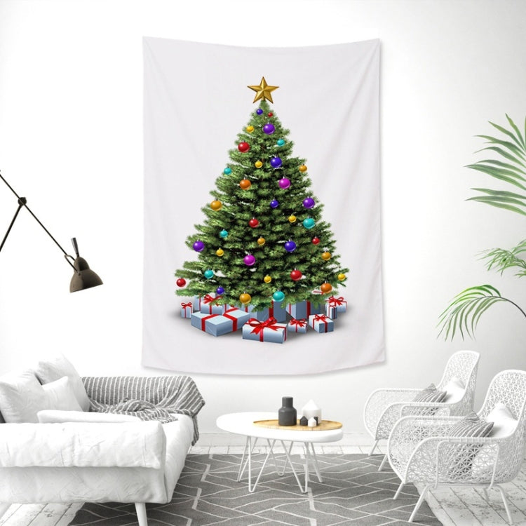 Rectangular Christmas Tree Peach Skin Tapestry Mural Christmas Decoration Tapestry, Size: 145x215cm