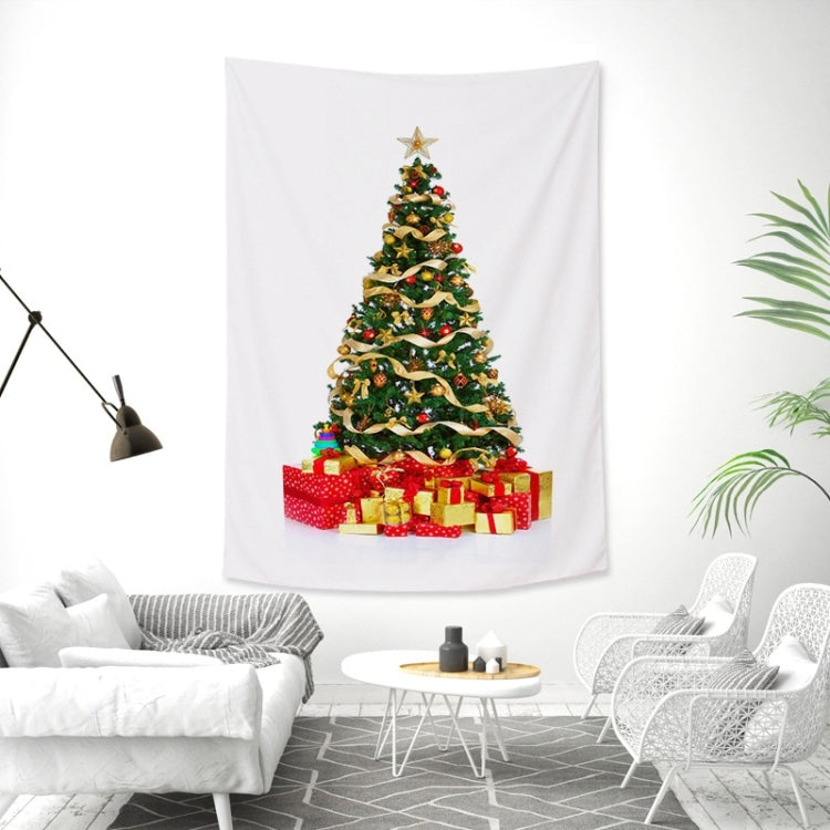 Rectangular Christmas Tree Peach Skin Tapestry Mural Christmas Decoration Tapestry, Size: 145x215cm