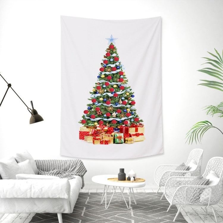 Rectangular Christmas Tree Peach Skin Tapestry Mural Christmas Decoration Tapestry, Size: 145x215cm
