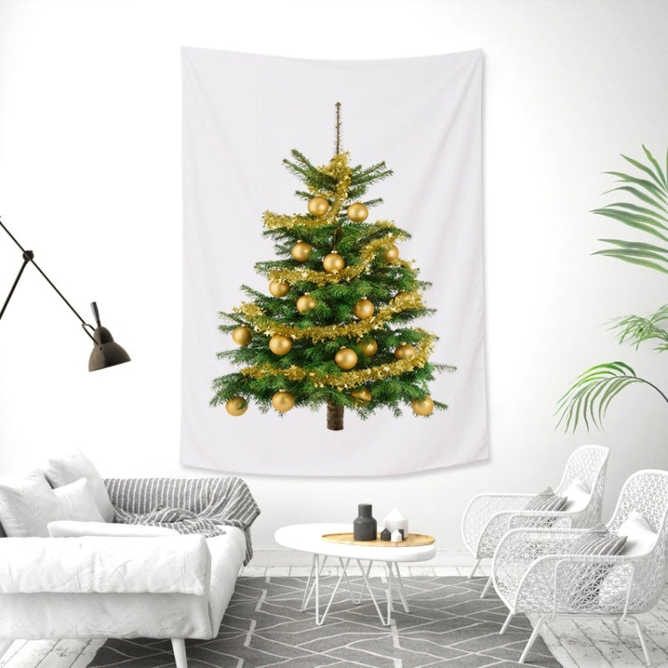 Rectangular Christmas Tree Peach Skin Tapestry Mural Christmas Decoration Tapestry, Size: 145x215cm