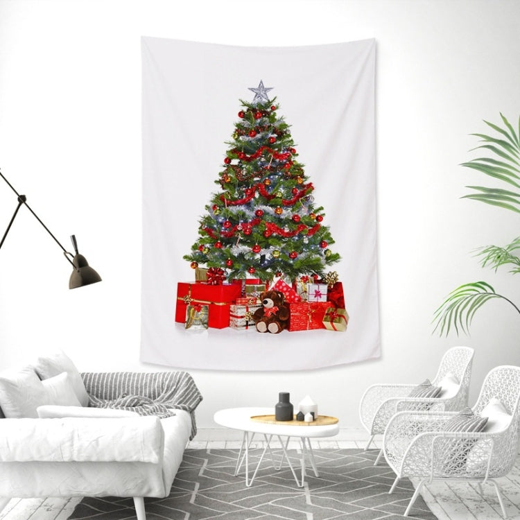 Rectangular Christmas Tree Peach Skin Tapestry Mural Christmas Decoration Tapestry, Size: 145x215cm