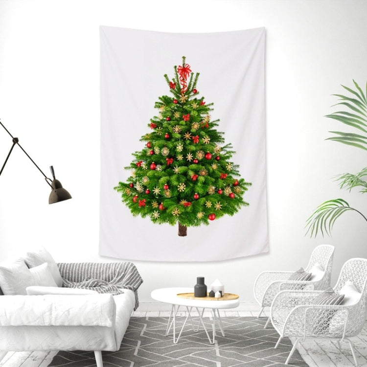 Rectangular Christmas Tree Peach Skin Tapestry Mural Christmas Decoration Tapestry, Size: 145x215cm