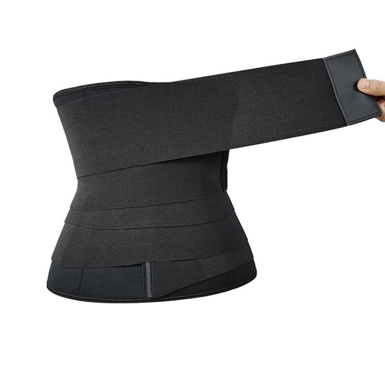 158 Sports Fitness Burst Sweat Belt Abdomen Wrap And Waist Belt, Size: M(Black)