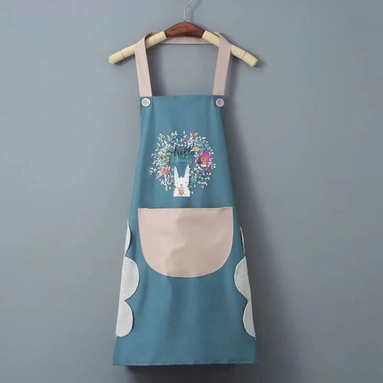 2 PCS 1607 Hand Wipe Apron Female Kitchen Waterproof And Oil-Proof Apron