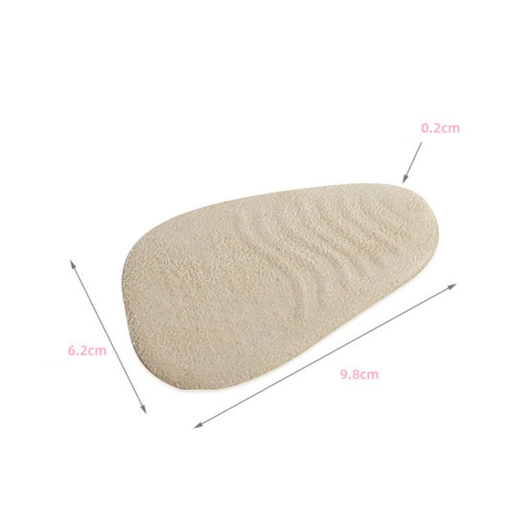 5 Pairs Anti-Slip Sole Pads For High Heels Gel Crystal Comfortable Half Pads, Colour: Flannel Apricot