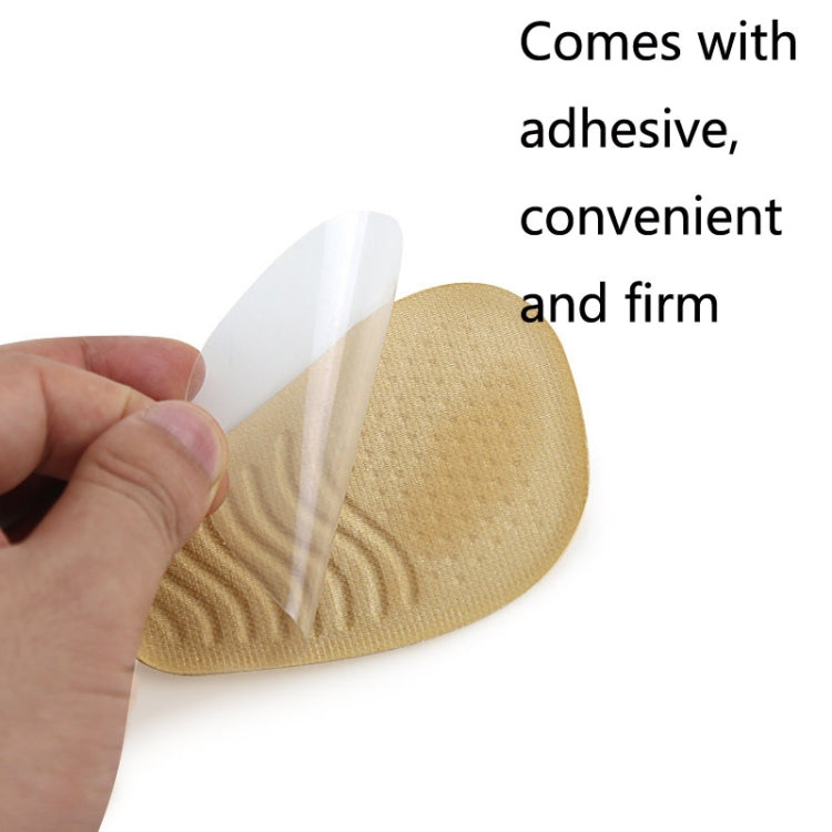 5 Pairs Anti-Slip Sole Pads For High Heels Gel Crystal Comfortable Half Pads, Colour: Flannel Black