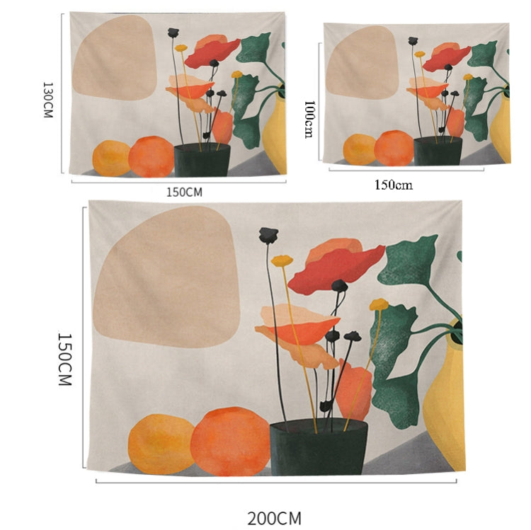 Fabric Tapestry Exaggerated Abstract Style Hanging Background Covering Cloth, Size: 150x130cm