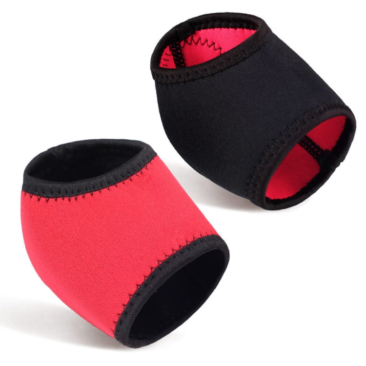 3 Pairs Black And Red Heel Socks Heel Protector Ankle Protection And Warm Foot Cover, Size: S(Black)
