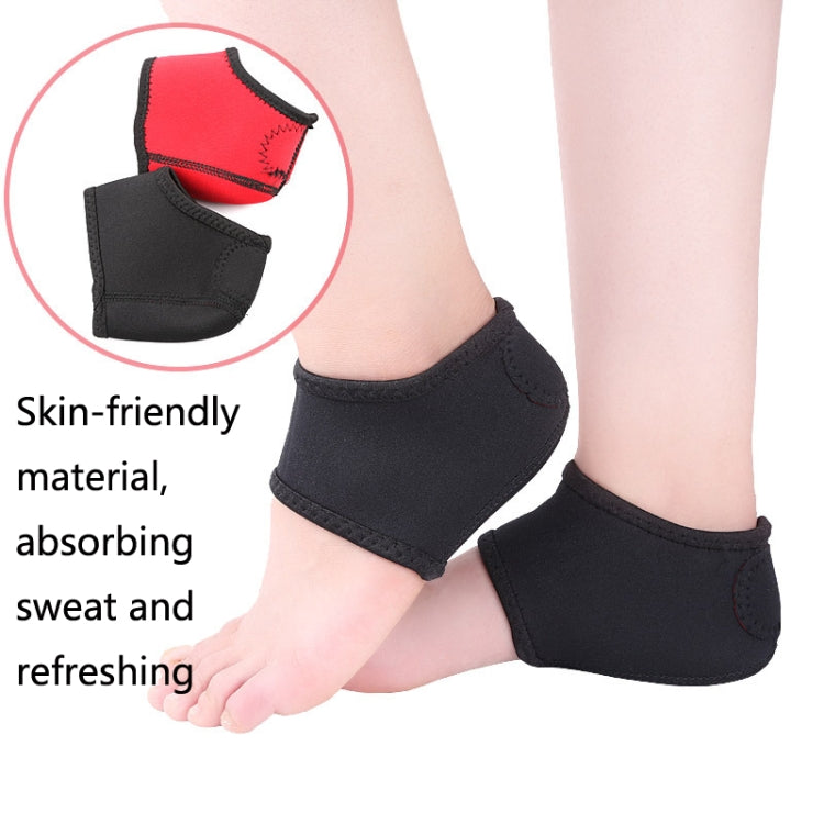 3 Pairs Black And Red Heel Socks Heel Protector Ankle Protection And Warm Foot Cover, Size: S(Black)