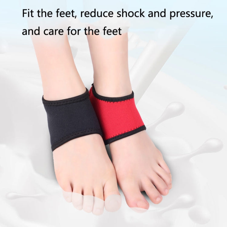 3 Pairs Black And Red Heel Socks Heel Protector Ankle Protection And Warm Foot Cover, Size: S(Black)