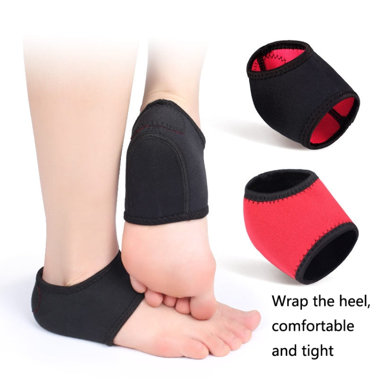 3 Pairs Black And Red Heel Socks Heel Protector Ankle Protection And Warm Foot Cover, Size: S(Black)