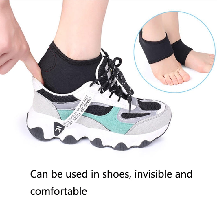 3 Pairs Black And Red Heel Socks Heel Protector Ankle Protection And Warm Foot Cover, Size: S(Black)