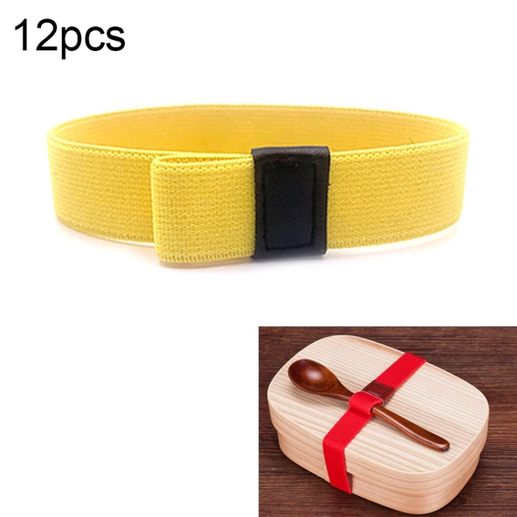 12pcs Lunch Box Straps High Elastic Double-Layer Fixed Paste Belt
