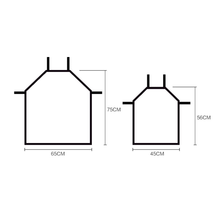 2 PCS Green Leaf Kitchen Apron Linen Cooking Gown Work Clothes, Specification: 65x75 cm