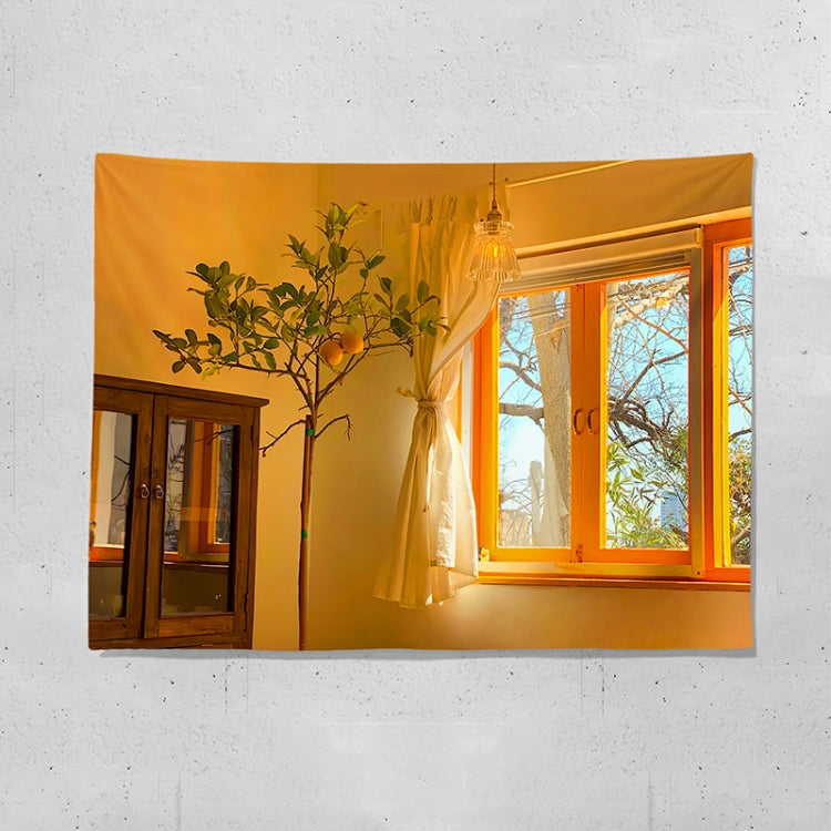Sea View Window Background Cloth Fresh Bedroom Homestay Decoration Wall Cloth Tapestry, Size: 200x150cm