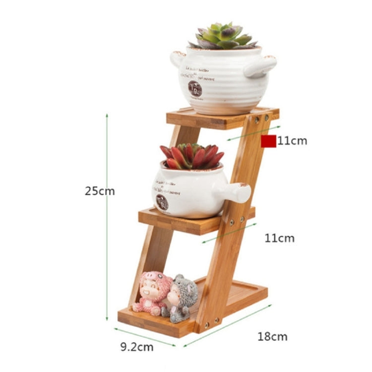 2 piece Plant Shelves Flower Display Stand Bamboo Display Stand Wood Shelf Storage Rack Outdoor Holder Flower Garden Rack Stand