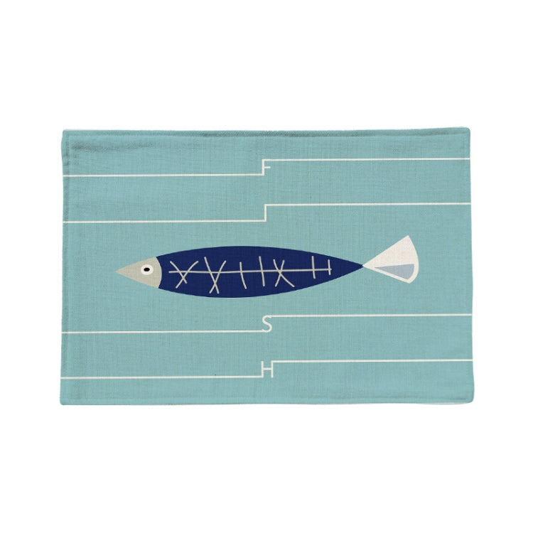 Cotton And Linen Single Side Mediterranean Simple Fresh Geometric Placemat Potholder Table Mat