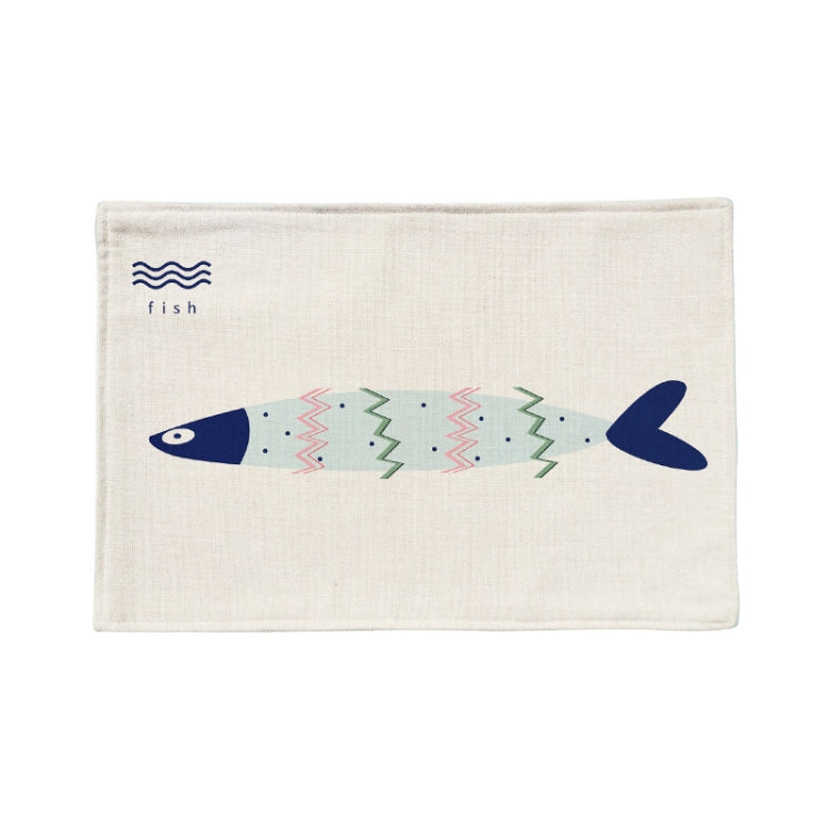 Cotton And Linen Single Side Mediterranean Simple Fresh Geometric Placemat Potholder Table Mat