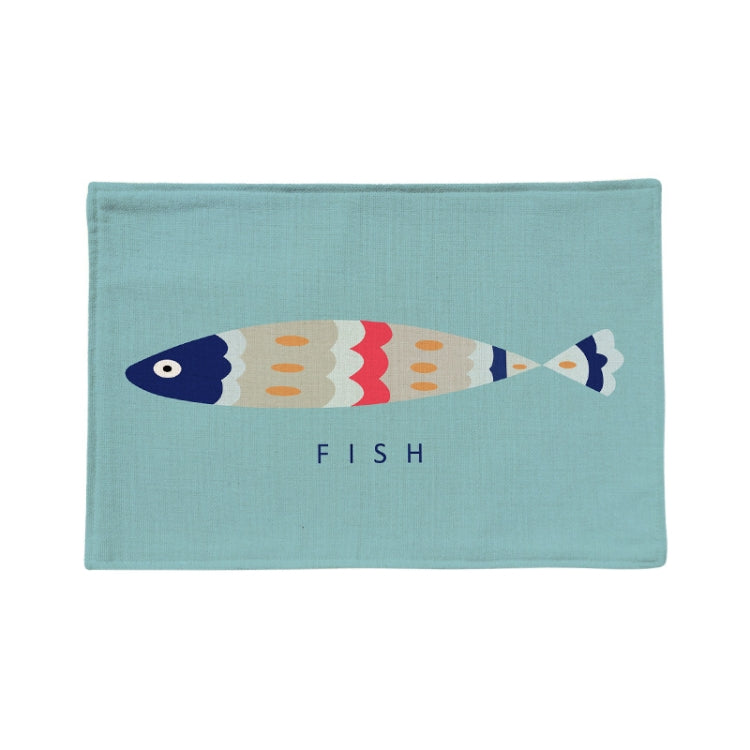 Cotton And Linen Double Layer Plus Anti-slip Point Mediterranean Simple Fresh Geometric Placemat Potholder Table Mat