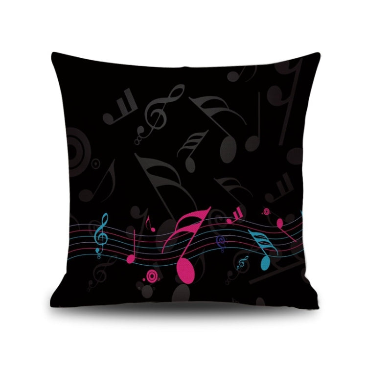 2 PCS Piano Note Digital Printed Linen Pillowcase Without Pillow Core, Size: 45x45cm