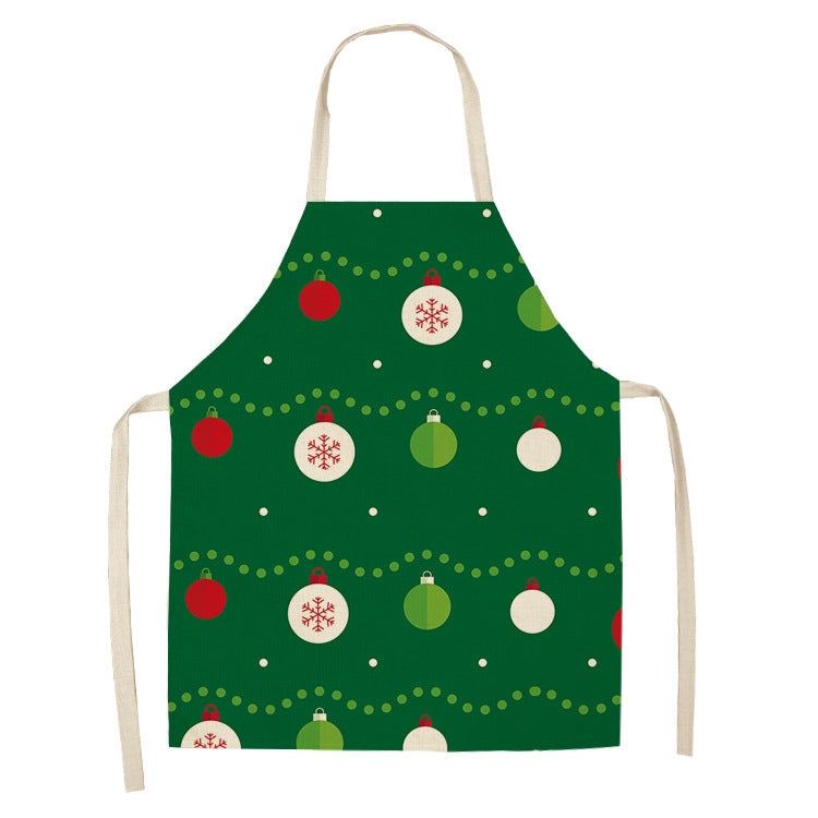 Fabric Linen Cleaning Apron Christmas Party Decoration Apron, Size: 68x55cm