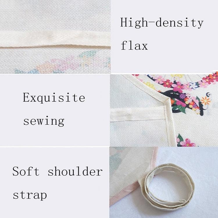Fabric Linen Cleaning Apron Christmas Party Decoration Apron, Size: 68x55cm