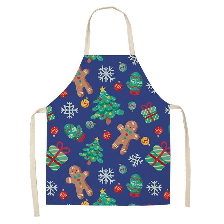 Fabric Linen Cleaning Apron Christmas Party Decoration Apron, Size: 47x38cm