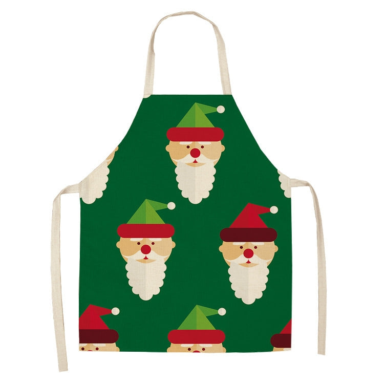 Fabric Linen Cleaning Apron Christmas Party Decoration Apron, Size: 47x38cm
