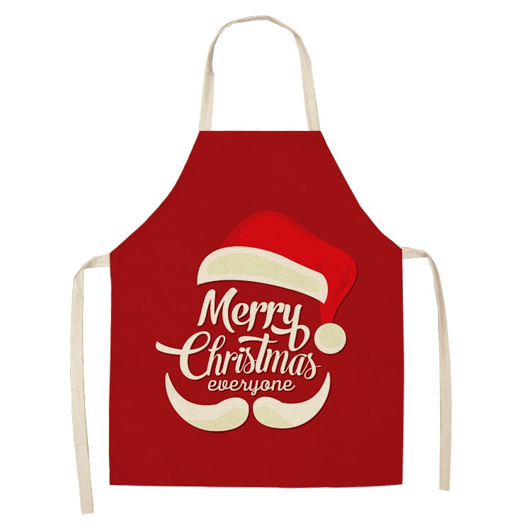 Fabric Linen Cleaning Apron Christmas Party Decoration Apron, Size: 47x38cm