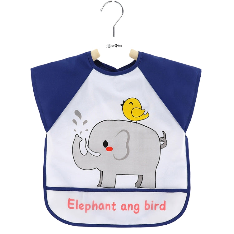 2 PCS Baby Eating Gown Children Waterproof Apron, Colour: Sleeveless Elephant
