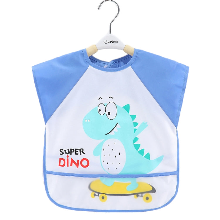 2 PCS Baby Eating Gown Children Waterproof Apron, Colour: Sleeveless Skate Dragon(100cm)