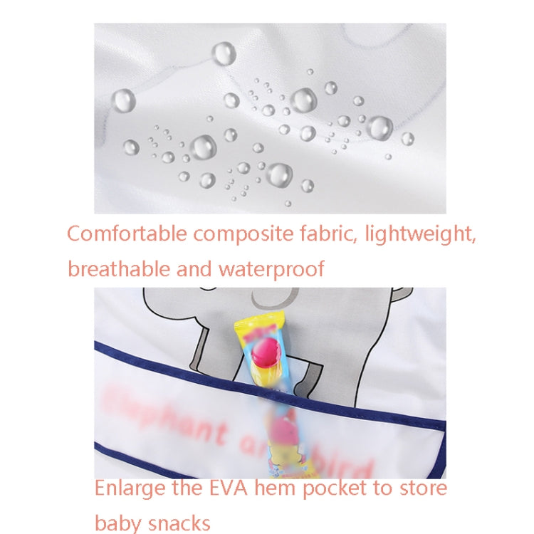 2 PCS Baby Eating Gown Children Waterproof Apron, Colour: Sleeveless Pink Cat(110cm)