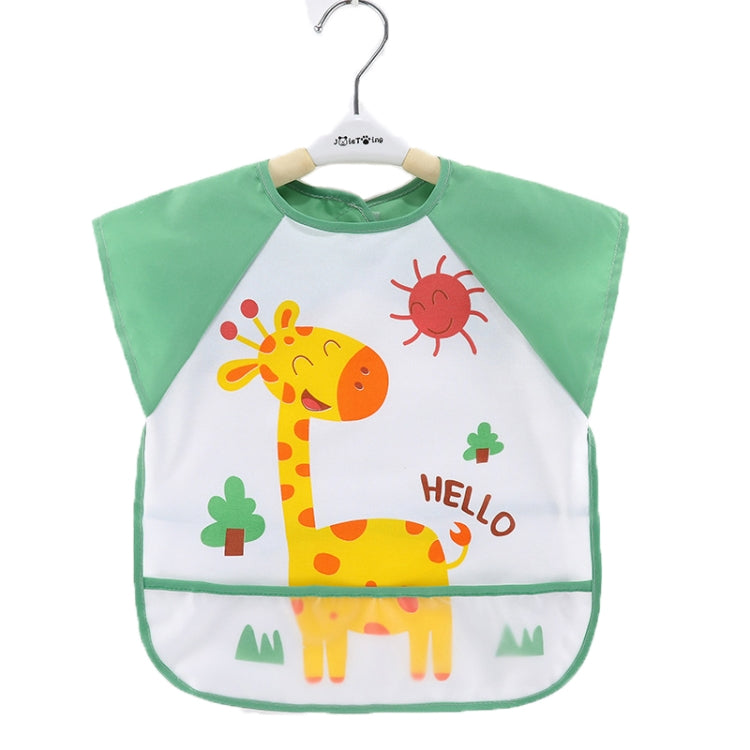 2 PCS Baby Eating Gown Children Waterproof Apron, Colour: Sleeveless Deer(100cm)